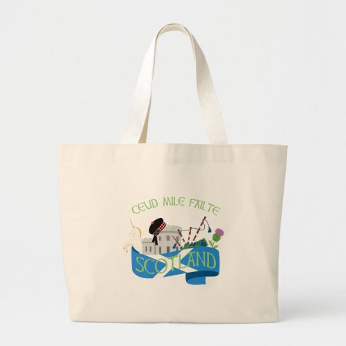 Ceud Mile Failte Large Tote Bag