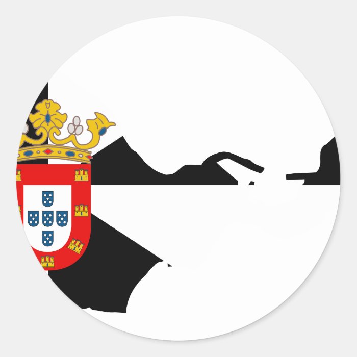 Ceuta flag map round stickers
