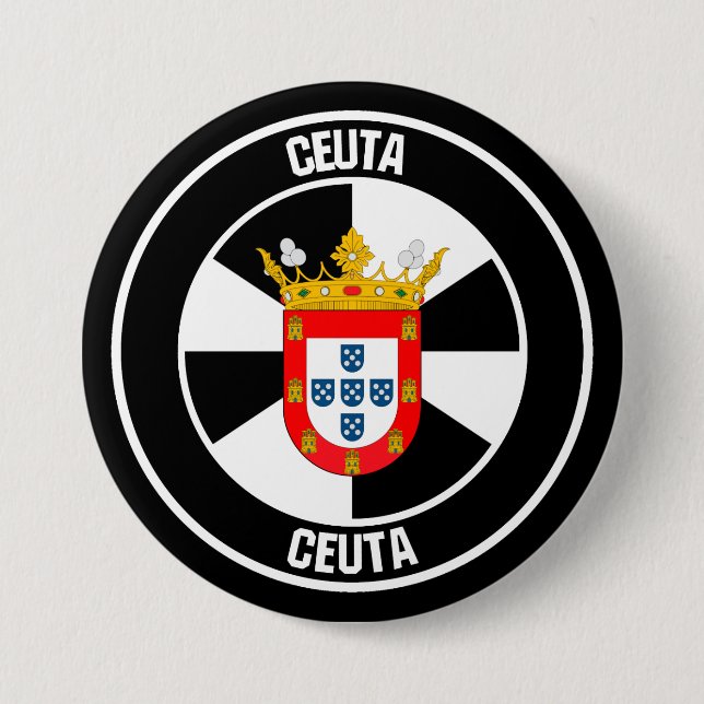 Ceuta Round Emblem Button (Front)