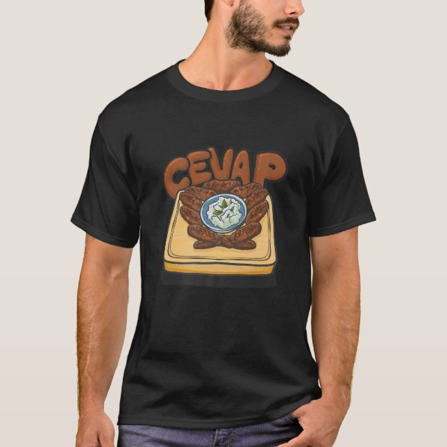 Cevap Serbian Grill Sausages Cevapi Croatian Food T-Shirt (Front)