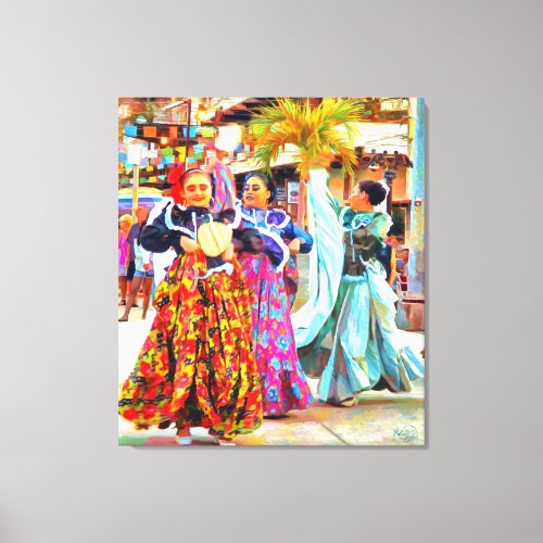 Ceviche Mexican Festival Dancers 2549 Art Canvas Print