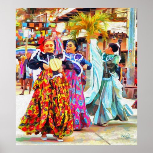 Ceviche Mexican Festival Dancers 2549 Art Print