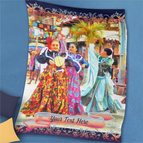 Ceviche Mexican Festival Dancers 2549 Fleece Blanket