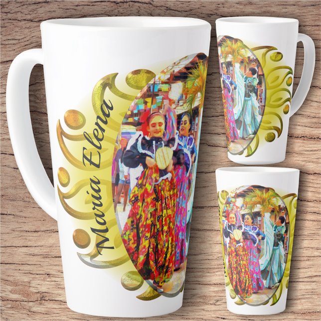 Ceviche Mexican Festival Dancers 2549 Latte Mug (Creator Uploaded)
