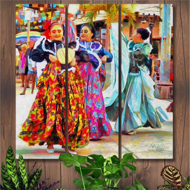 Ceviche Mexican Festival Dancers 2549 Triptych (Creator Uploaded)