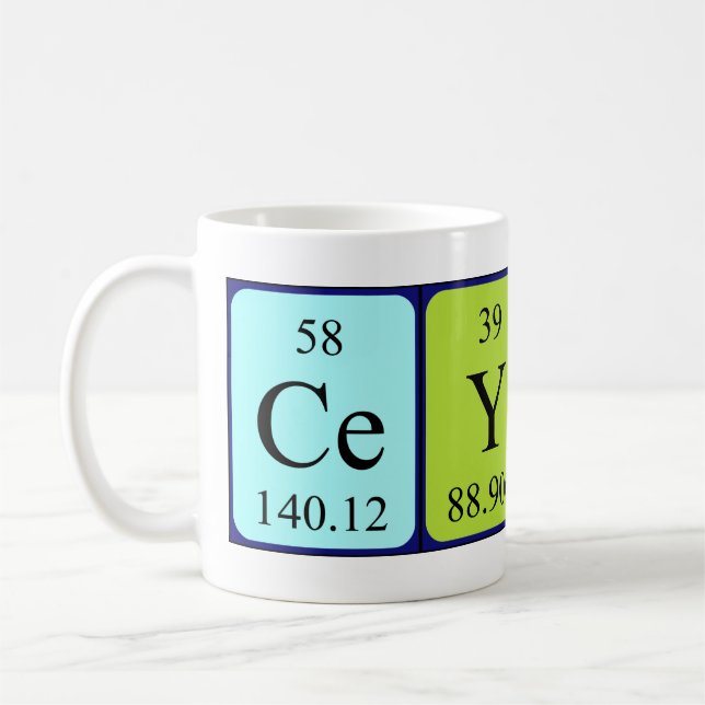 Ceylin periodic table name mug (Left)