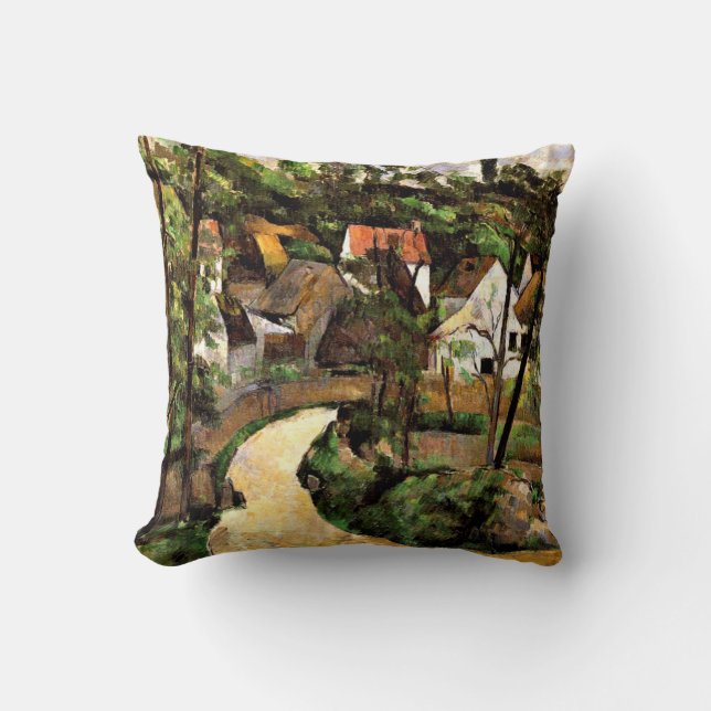 Cezanne - A Turn in the Road Throw Pillow (Front)