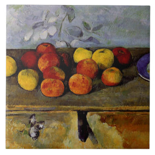 Cezanne - Apples and Biscuits Ceramic Tile