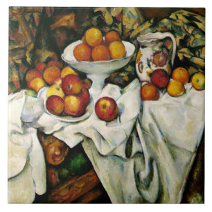 Cezanne - Apples and Oranges Ceramic Tile