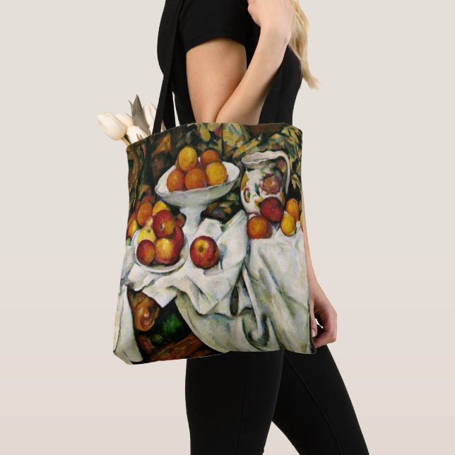 Cezanne - Apples and Oranges Tote Bag (Close Up)