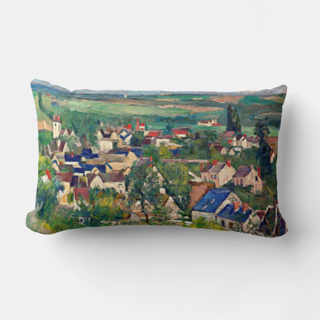 Cezanne - Auvers, Panoramic View, Lumbar Pillow (Front)