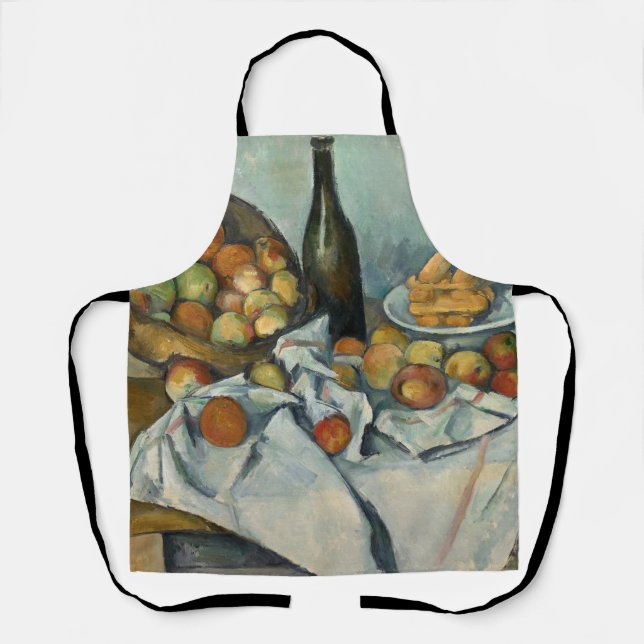 Cezanne Basket Apples Impressionism Art Apron (Front)