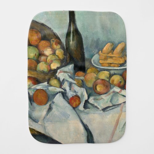 Cezanne Basket Apples Impressionism Art Baby Burp Cloth