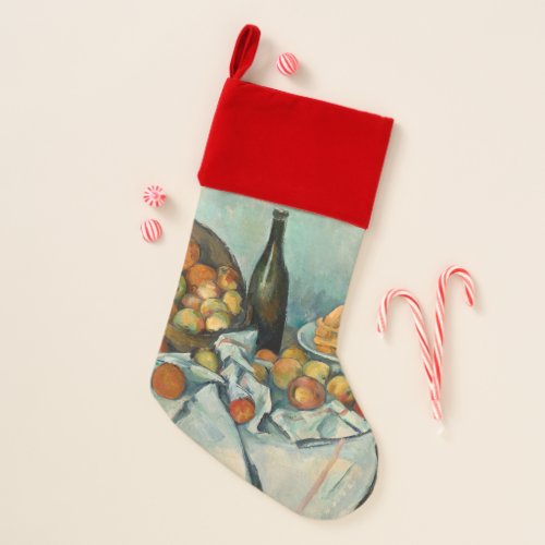 Cezanne Basket Apples Impressionism Art Christmas Stocking