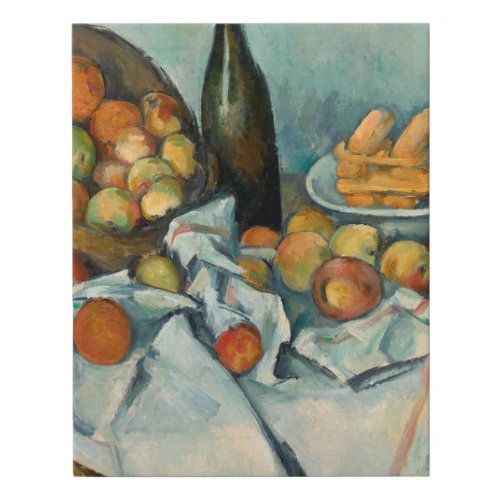 Cezanne Basket Apples Impressionism Art Faux Canvas Print