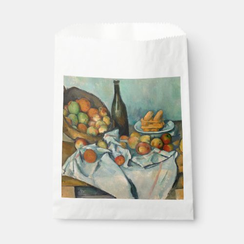 Cezanne Basket Apples Impressionism Art Favor Bag