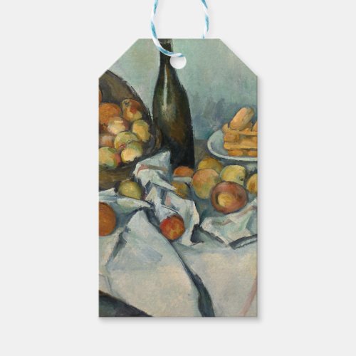 Cezanne Basket Apples Impressionism Art Gift Tags