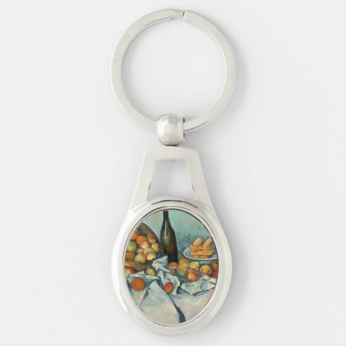 Cezanne Basket Apples Impressionism Art Keychain