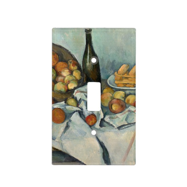 Cezanne Basket Apples Impressionism Art Light Switch Cover (Front)