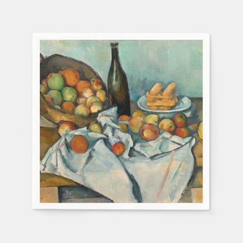 Cezanne Basket Apples Impressionism Art Napkins