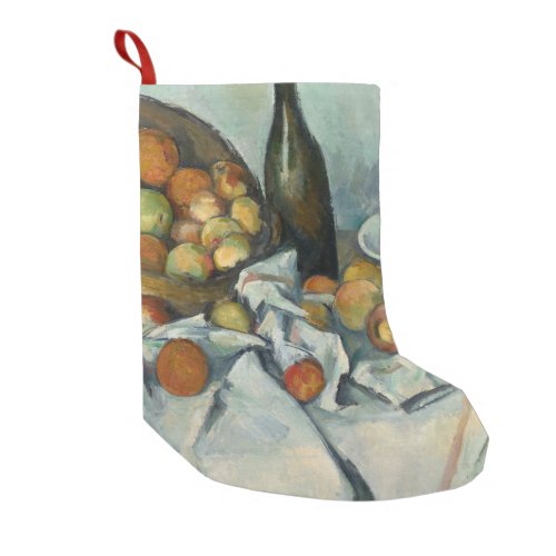 Cezanne Basket Apples Impressionism Art Small Christmas Stocking