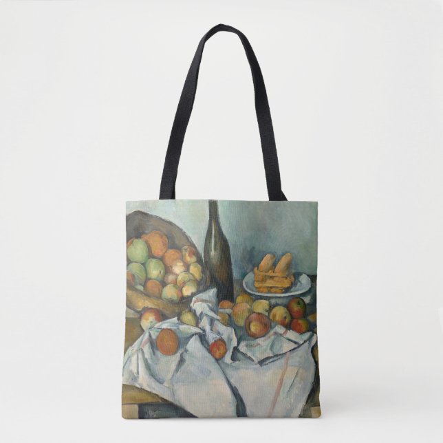 Cezanne Basket Apples Impressionism Art Tote Bag (Front)