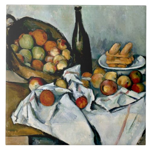 Cezanne _ Basket of Apples Ceramic Tile