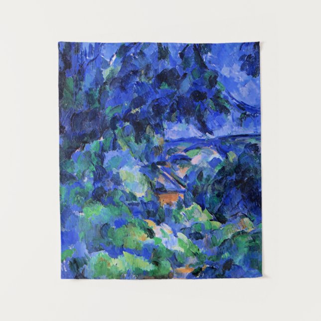 Cezanne, Blue Landscape fine art, Tapestry (Front)
