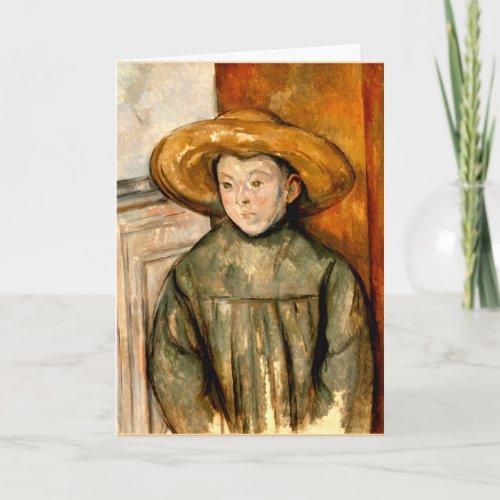 Cezanne _ Boy with a Straw Hat Card