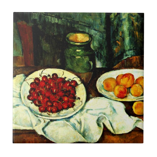 Cezanne - Cherries Ceramic Tile (Front)