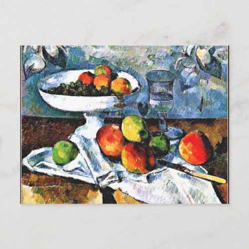 Cezanne _ Compotier Glass Apples Postcard