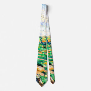 Cezanne - Countryside in Auvers-Sur-Oise Neck Tie