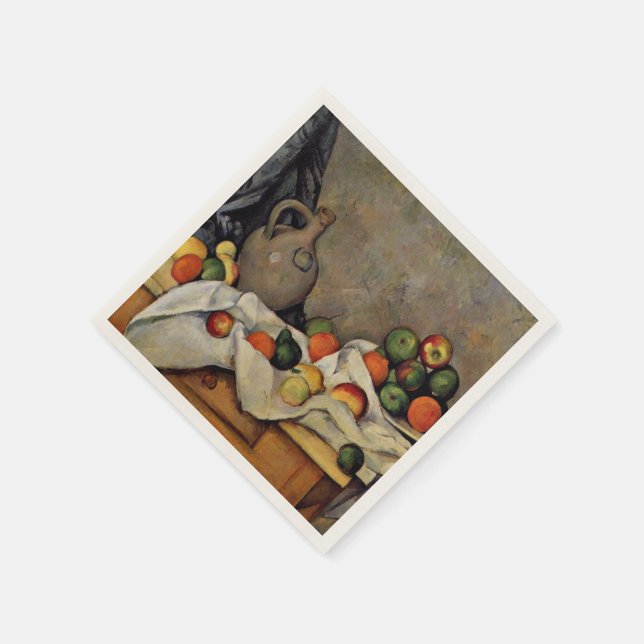 Cezanne - Curtain, Jug and Fruit, Napkins (Corner)