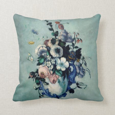 Cezanne Flowers Fine Art Throw Pillow