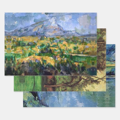 CEZANNE FRENCH LANDSCAPES HEAVY WEIGHT DECOUPAGE WRAPPING PAPER SHEETS