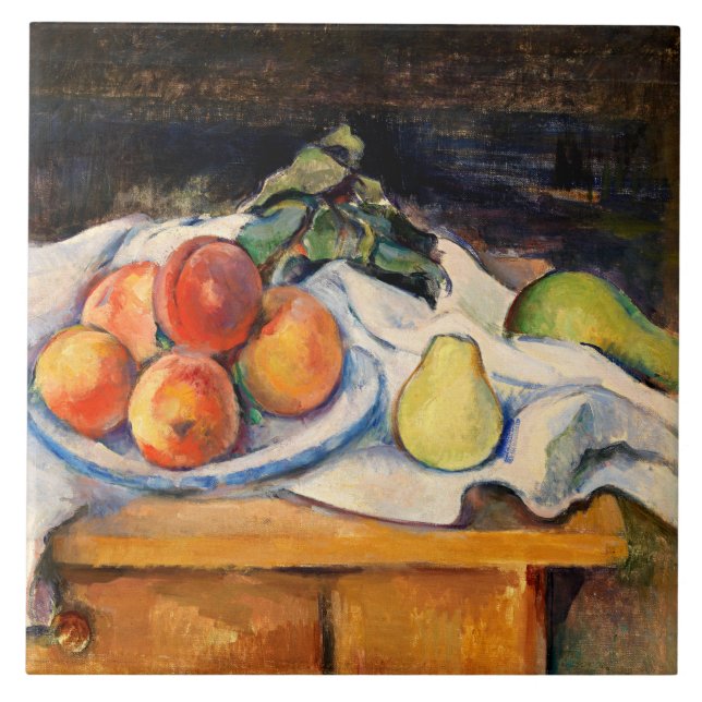 Cezanne - Fruit on a Table Ceramic Tile (Front)