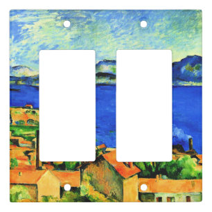 Cezanne - Gulf of Marseille, famous painting, Light Switch Cover