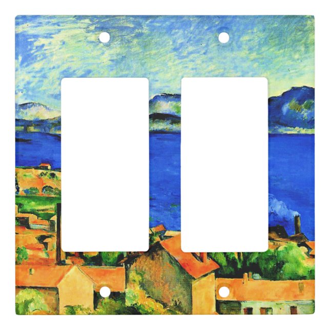 Cezanne - Gulf of Marseille, famous painting, Light Switch Cover (Front)