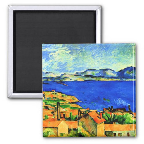 Cezanne _ Gulf of Marseille famous painting  Magnet