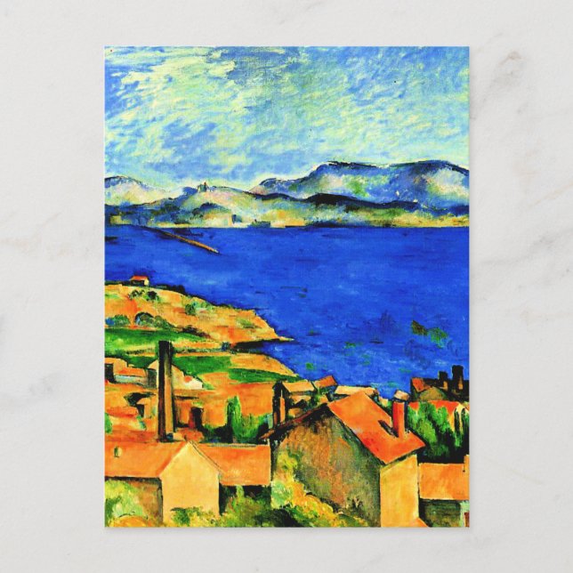 Cezanne - Gulf of Marseille, popular artwork, Postcard (Front)