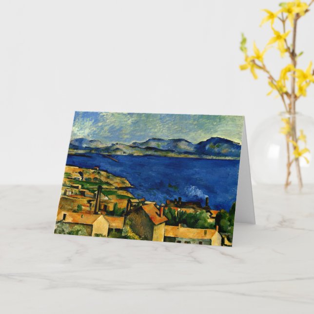 Cezanne - Gulf of Marseille seen from L'Estaque Card (Yellow Flower)