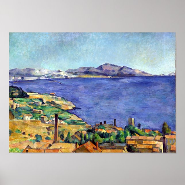 Cezanne Gulf of Marseilles lakes from L'Estaque Poster (Front)