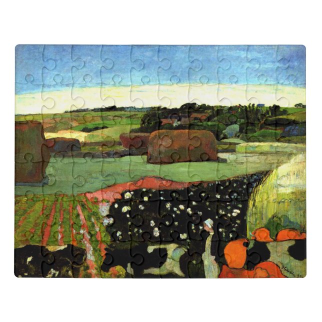 Cezanne - Haystacks in Brittany Jigsaw Puzzle (Puzzle Horizontal)