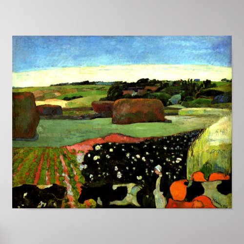 Cezanne _ Haystacks in Brittany Poster