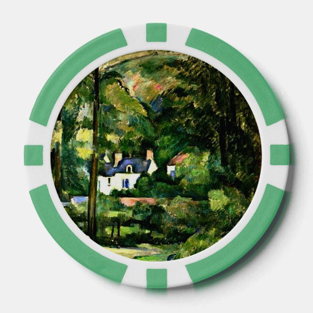 Cezanne - Houses in the Greenery Poker Chips (Front)