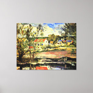 Cezanne - In the Oise Valley, fine art painting Canvas Print