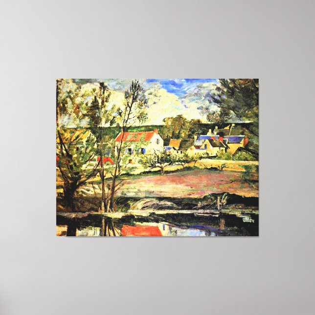 Cezanne - In the Oise Valley, fine art painting Canvas Print (Front)