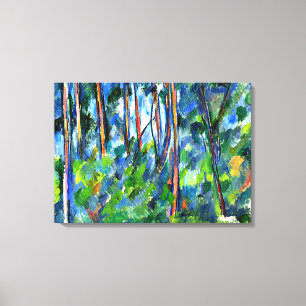 Cezanne - In the Woods, famous painting Canvas Print