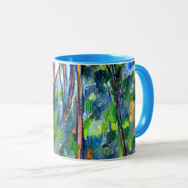 Cezanne - In the Woods, famous painting Mug (Front Right)