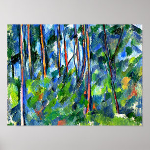 Cezanne - In the Woods, famous painting Poster